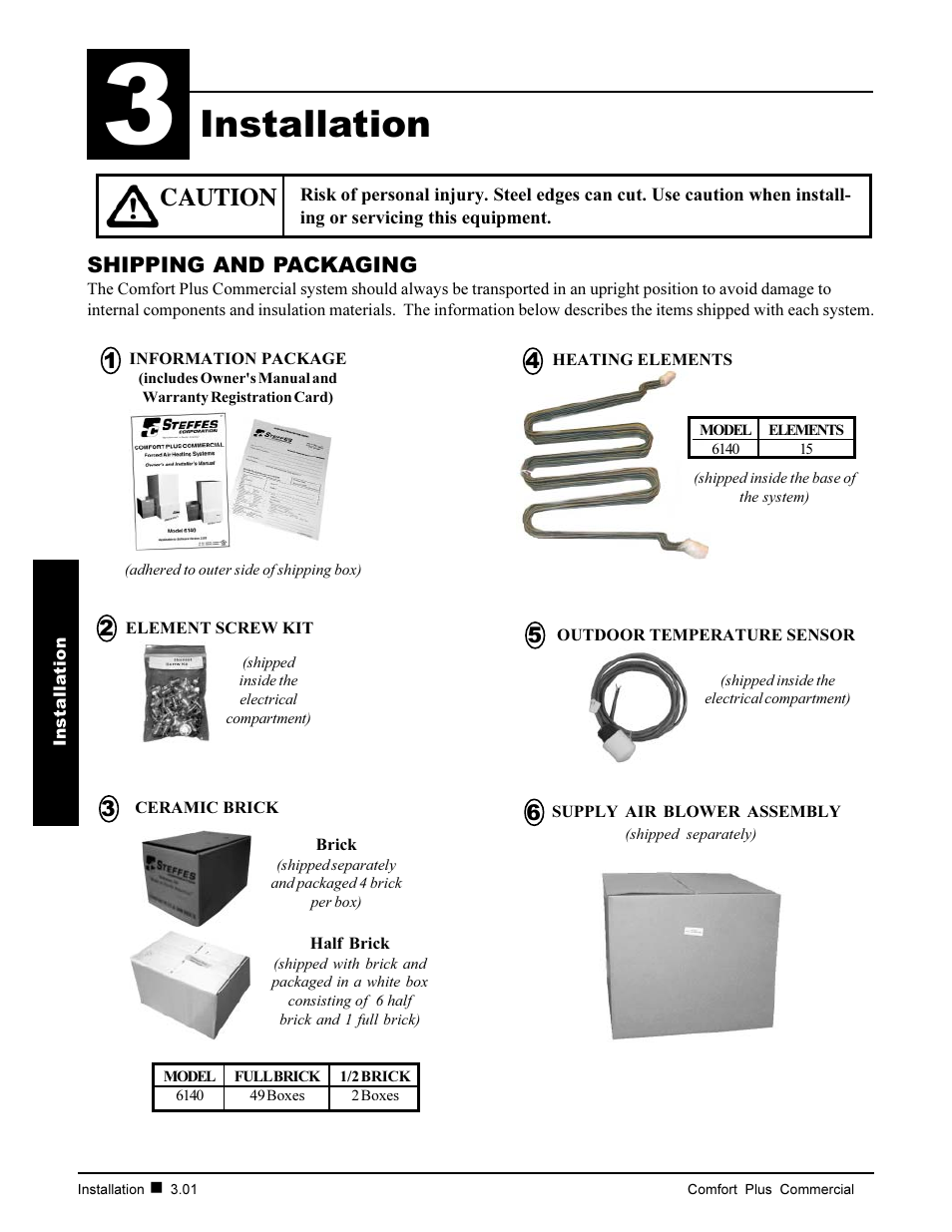 Installation, Caution | Steffes 6140 User Manual | Page 10 / 34