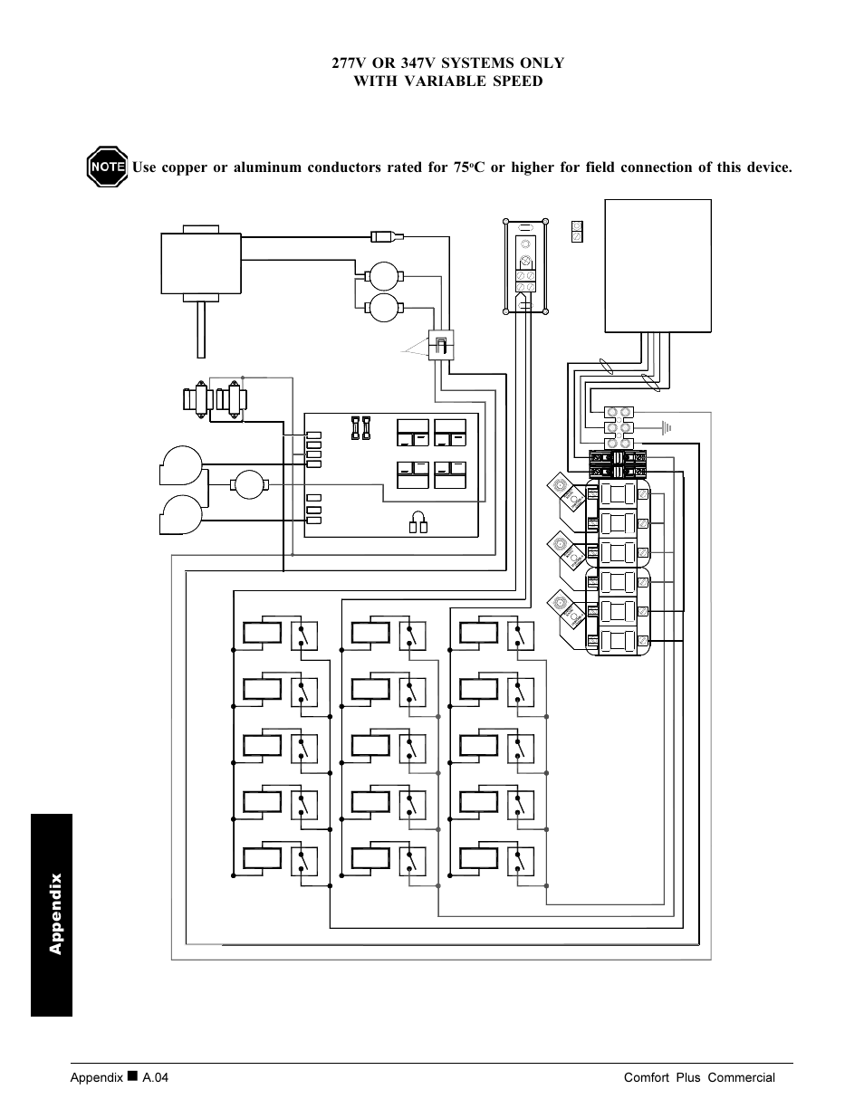 Appendix, C or higher for field connection of this device, A.04 comfort plus commercial | Supplied, Field | Steffes 6140 User Manual | Page 28 / 34