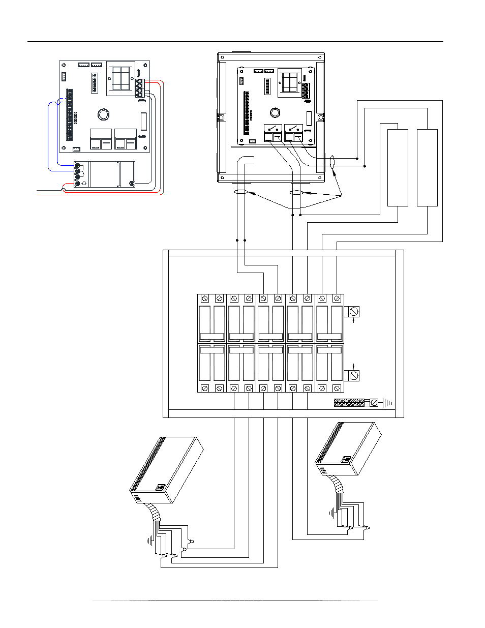 Line voltage wiring diagram – 2 pole, Gr ou ndi ng and b o ndi ng not s h ow n, Fe ed | Steffes Transceiver User Manual | Page 25 / 28