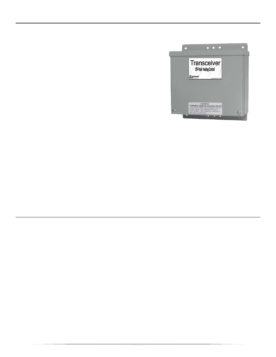 General operation, Specifications | Steffes Transceiver User Manual | Page 5 / 28