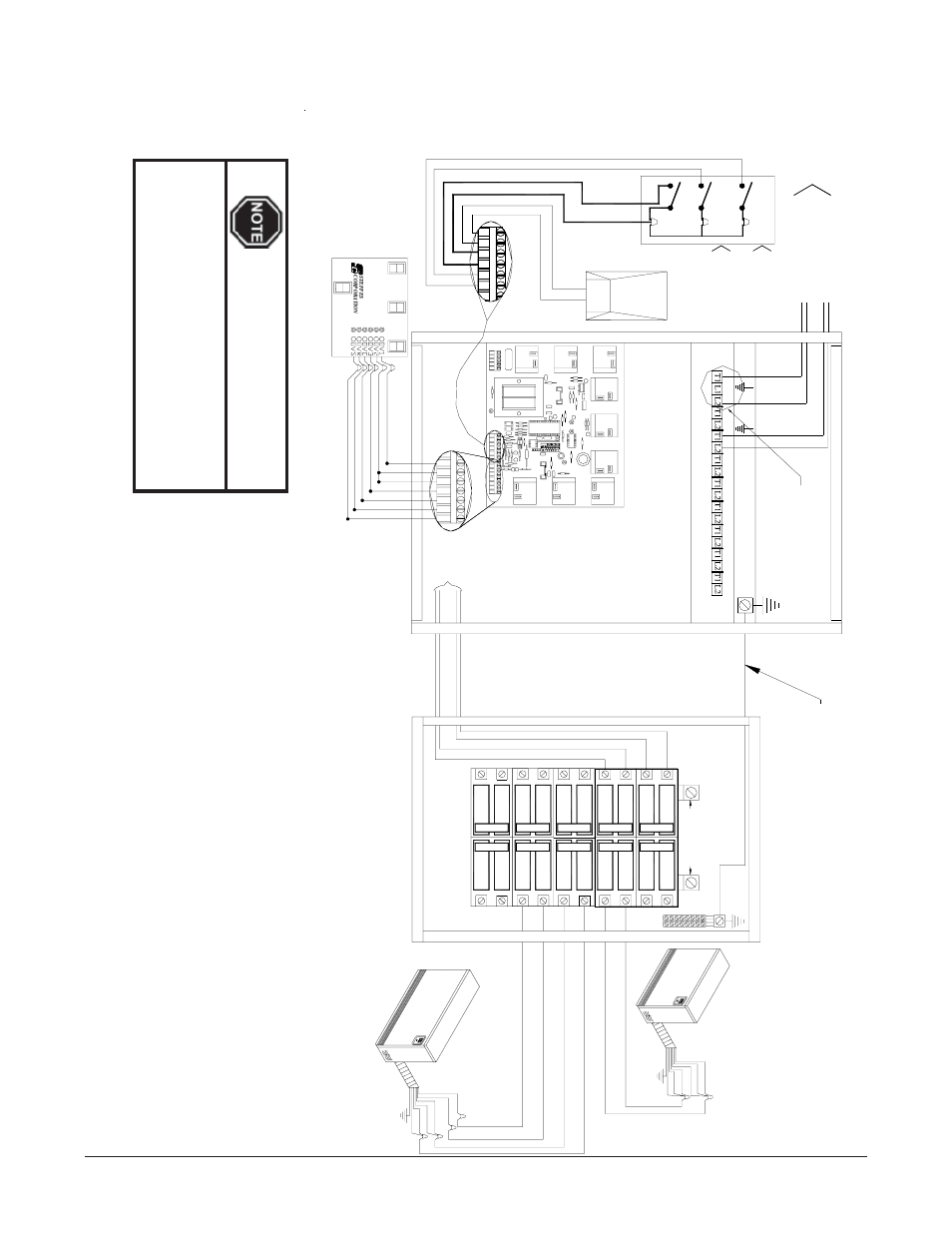Typical system wiring diagram - nine pole, Impor t ant, Fe ed op t io n du al | Singl e op t io n, Feed, Page 8 comfort control relay panel (ccrp), S e e no te 3), Fi el d ins ta lle d wir in g | Steffes Comfort Control Relay Panel (CCRP) User Manual | Page 11 / 15