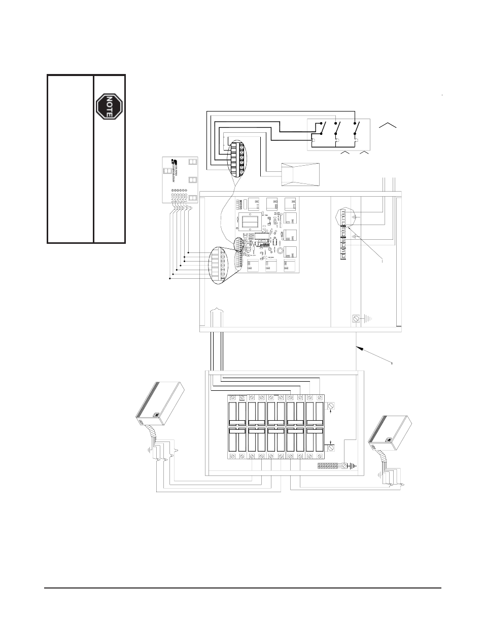 Typical system wiring diagram - four pole, Impor t ant, Comfort control relay panel (ccrp) page 9 | Op ti o n, Si ngl e fe ed | Steffes Comfort Control Relay Panel (CCRP) User Manual | Page 12 / 15