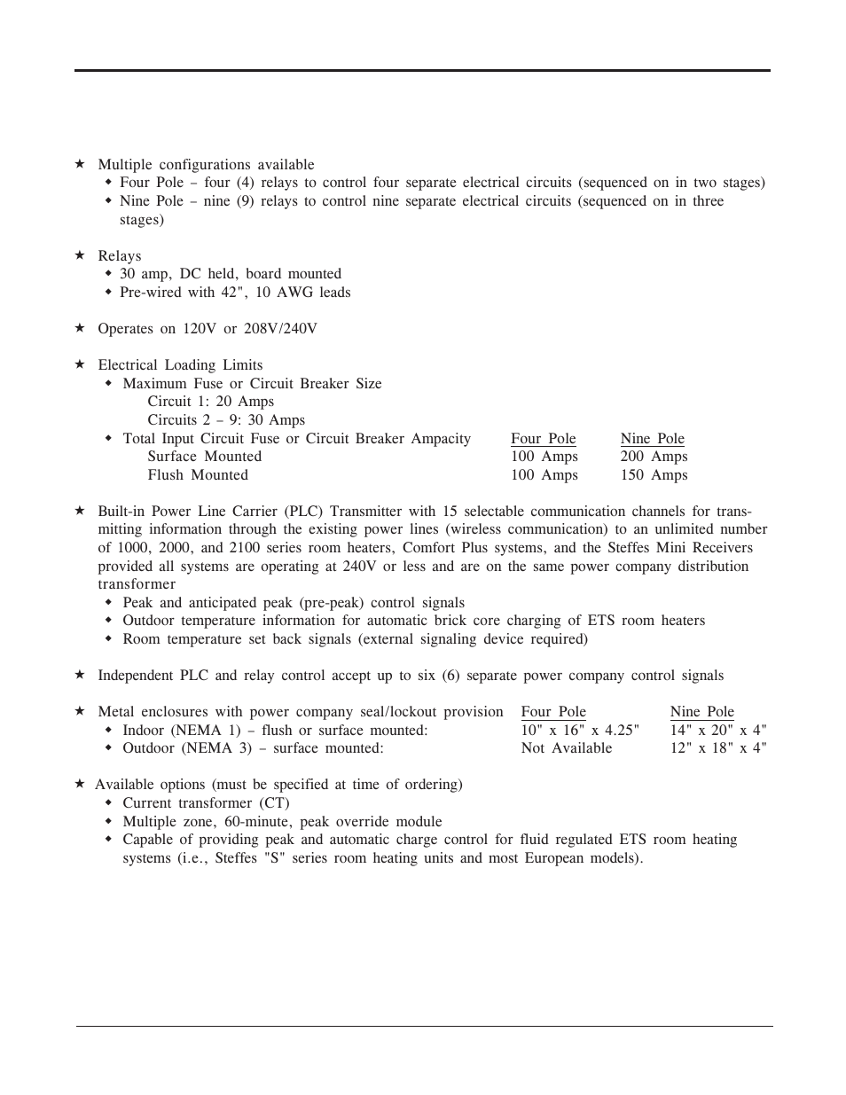 Ccrp c, Features | Steffes Comfort Control Relay Panel (CCRP) User Manual | Page 5 / 15