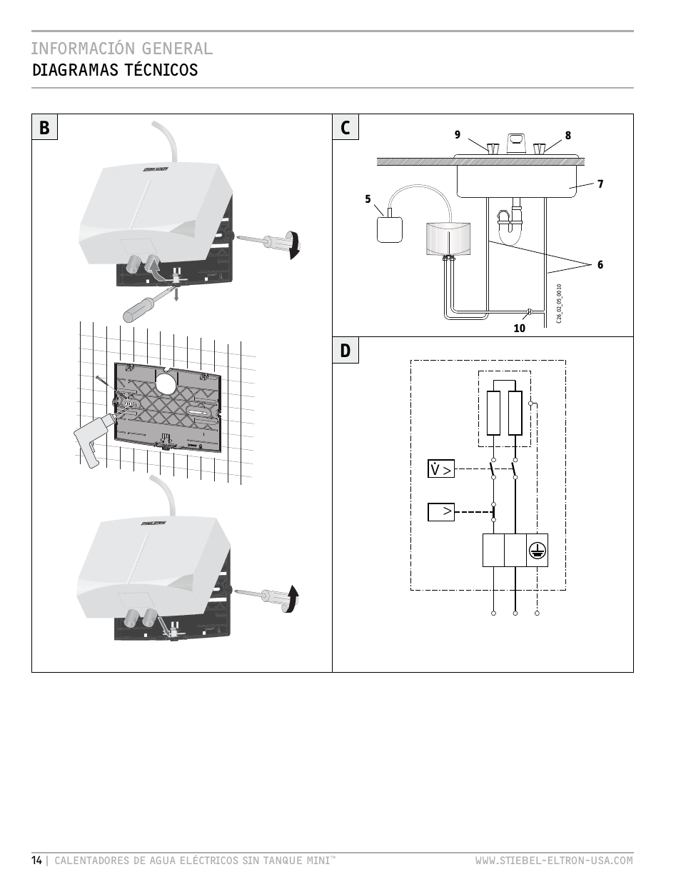 Información general diagramas técnicos | STIEBEL ELTRON MINI 6-2 User Manual | Page 14 / 32