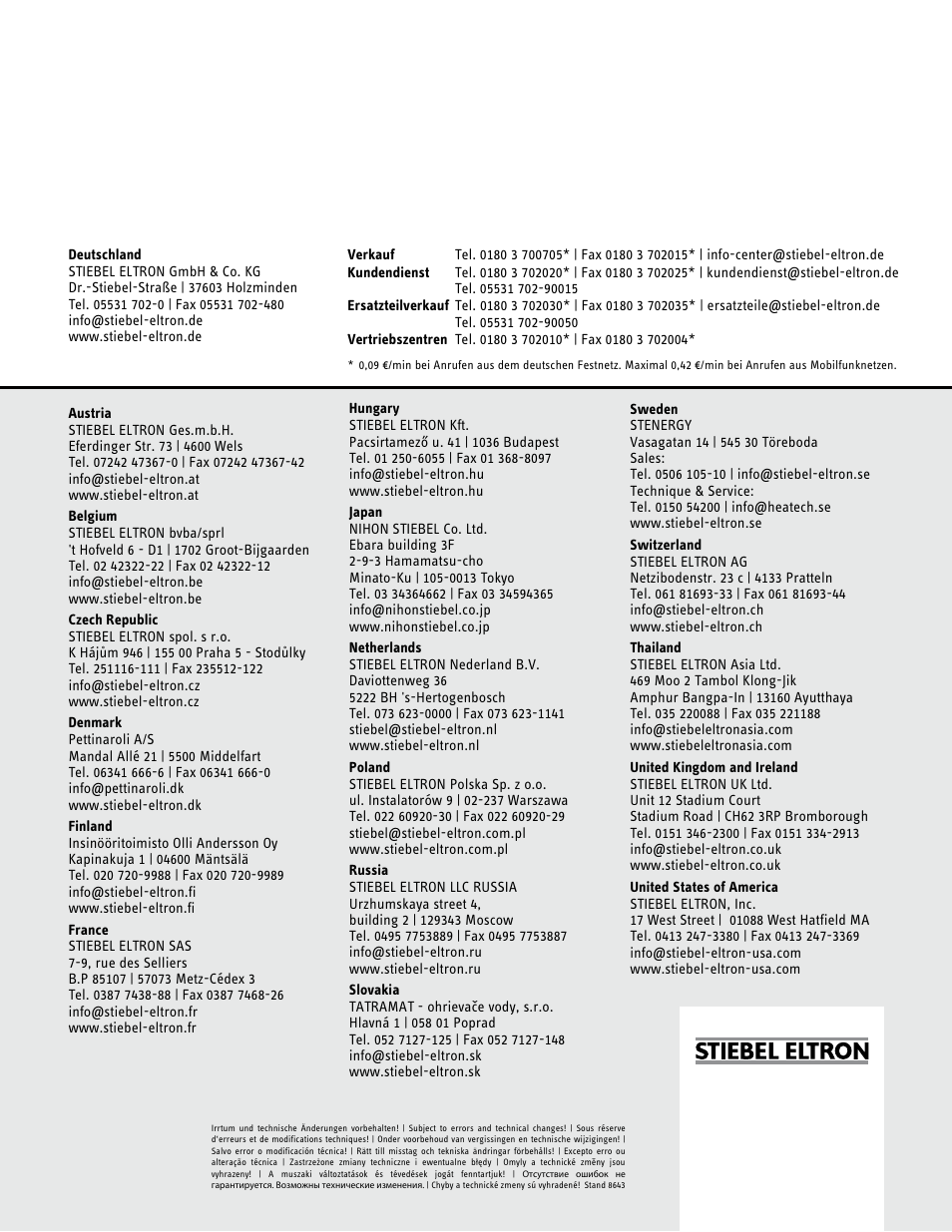 STIEBEL ELTRON MINI 6-2 User Manual | Page 32 / 32