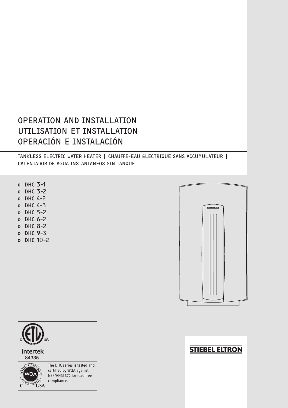 STIEBEL ELTRON DHC 10-2 User Manual | 32 pages