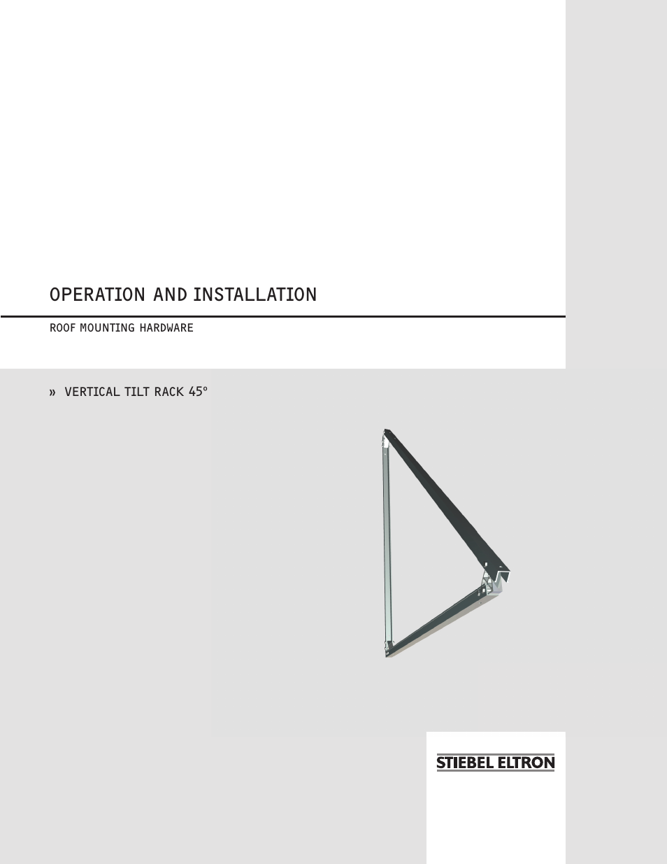STIEBEL ELTRON VERTICAL TILT RACK 45 User Manual | 6 pages