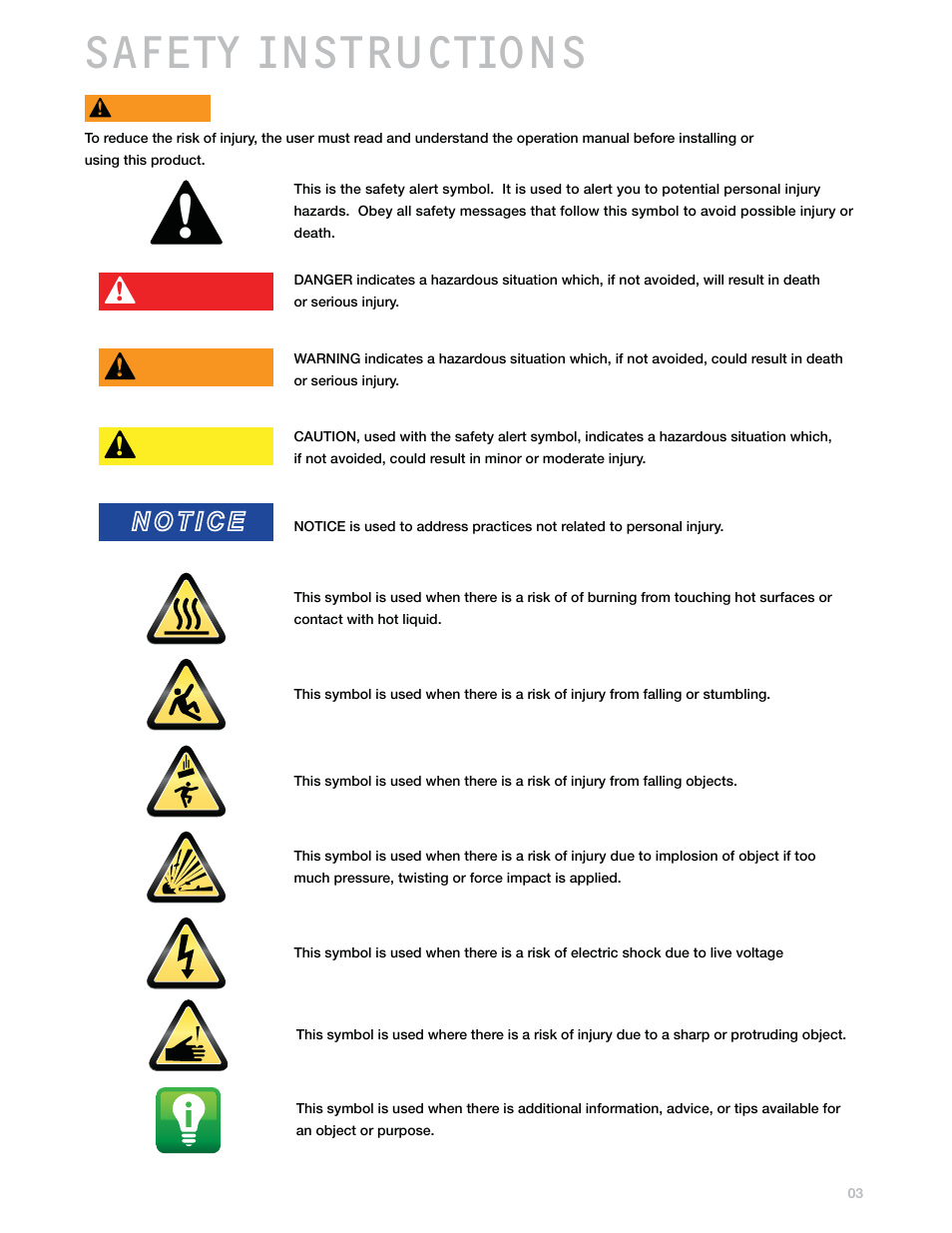 Safety instructions, Danger, Warning | Caution | STIEBEL ELTRON S-Power PERFORMANCE SERIES Heat Pipe Collectors User Manual | Page 3 / 16