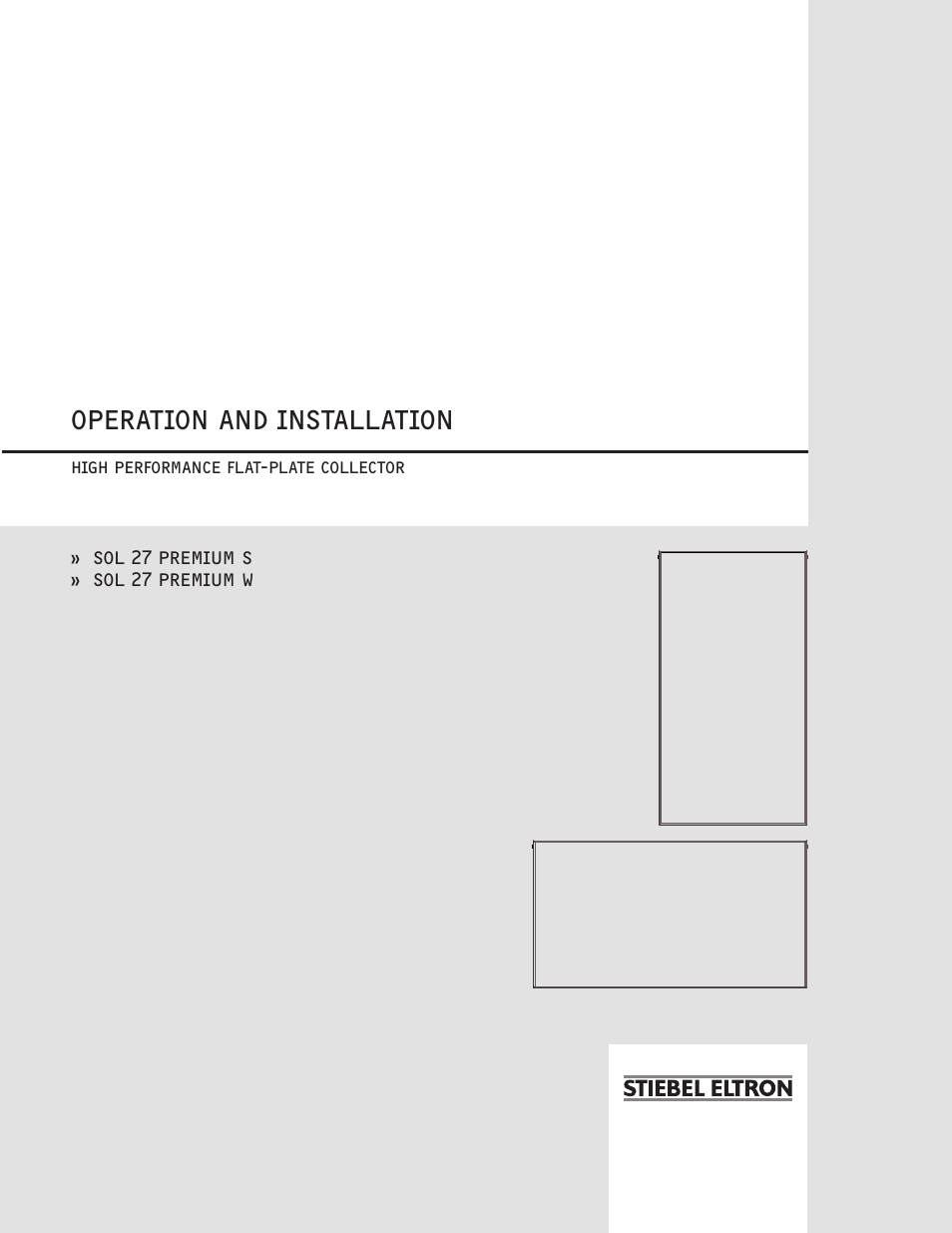 STIEBEL ELTRON SOL 27 PREMIUM W User Manual | 18 pages