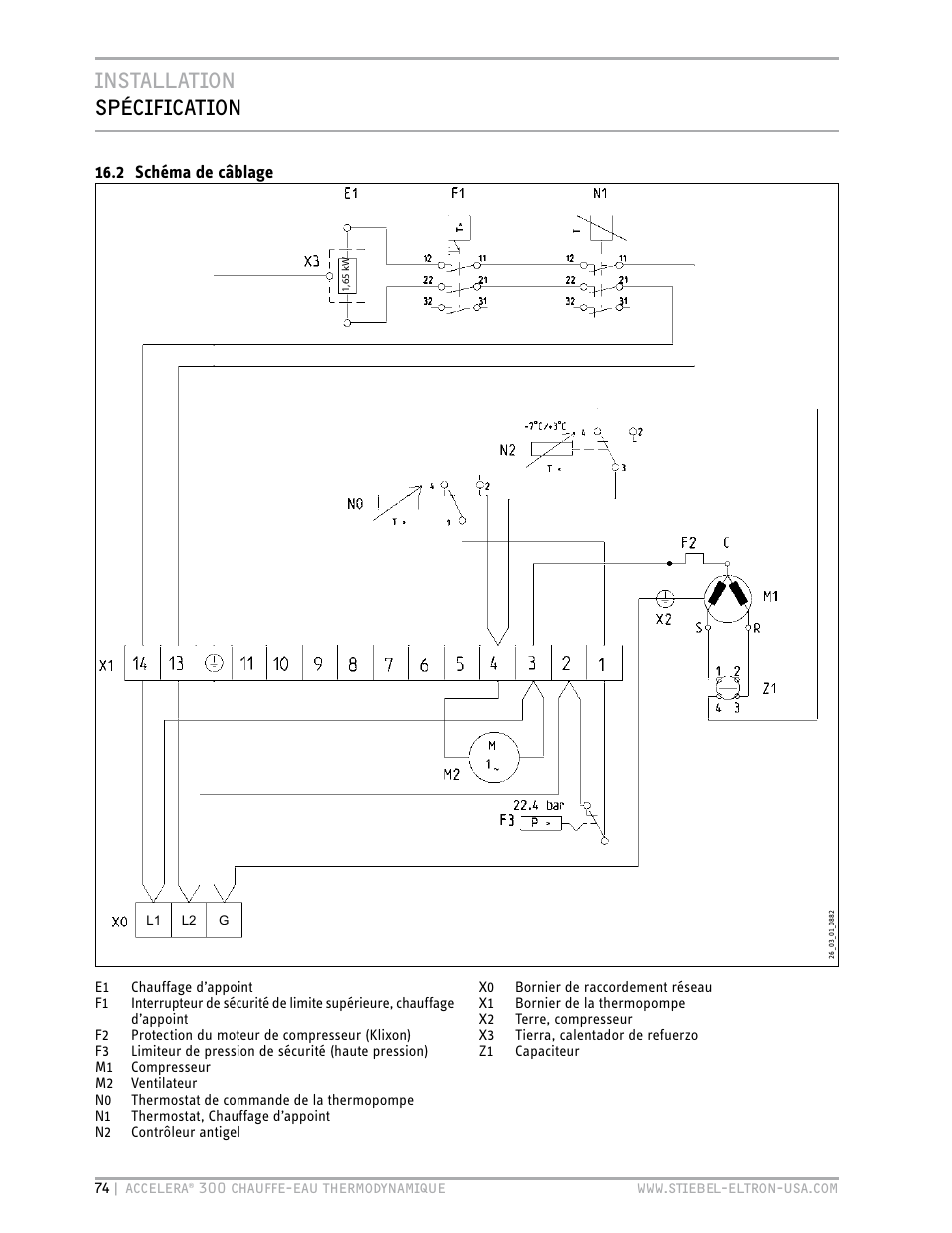 Installation spécification, 2 schéma de câblage | STIEBEL ELTRON Accelera 300 User Manual | Page 76 / 81