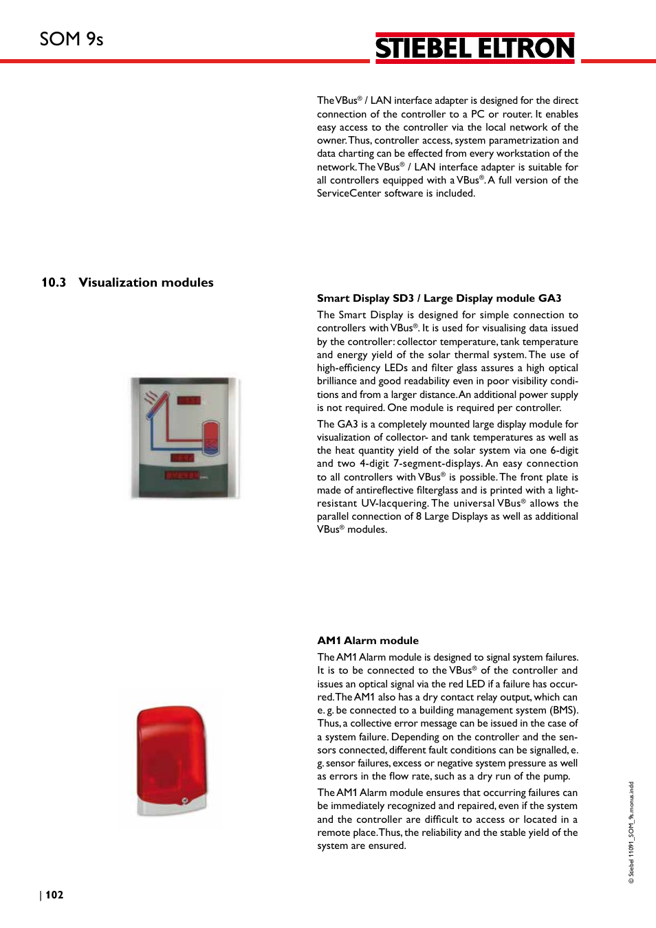 Som 9s, 3 visualization modules | STIEBEL ELTRON SOM 9s User Manual | Page 102 / 104