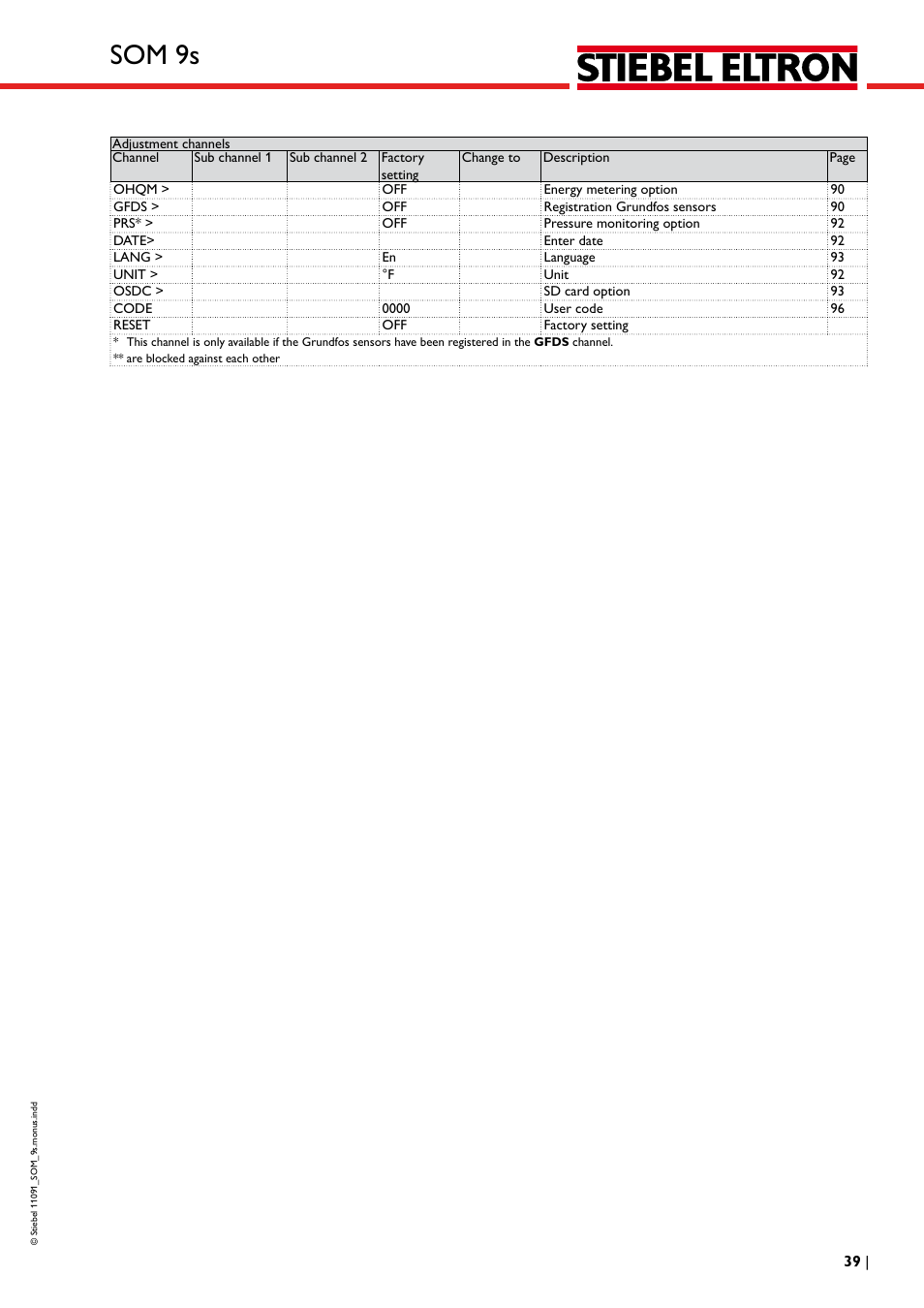 Som 9s | STIEBEL ELTRON SOM 9s User Manual | Page 39 / 104
