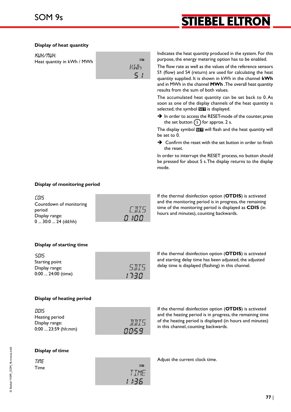 Som 9s | STIEBEL ELTRON SOM 9s User Manual | Page 77 / 104