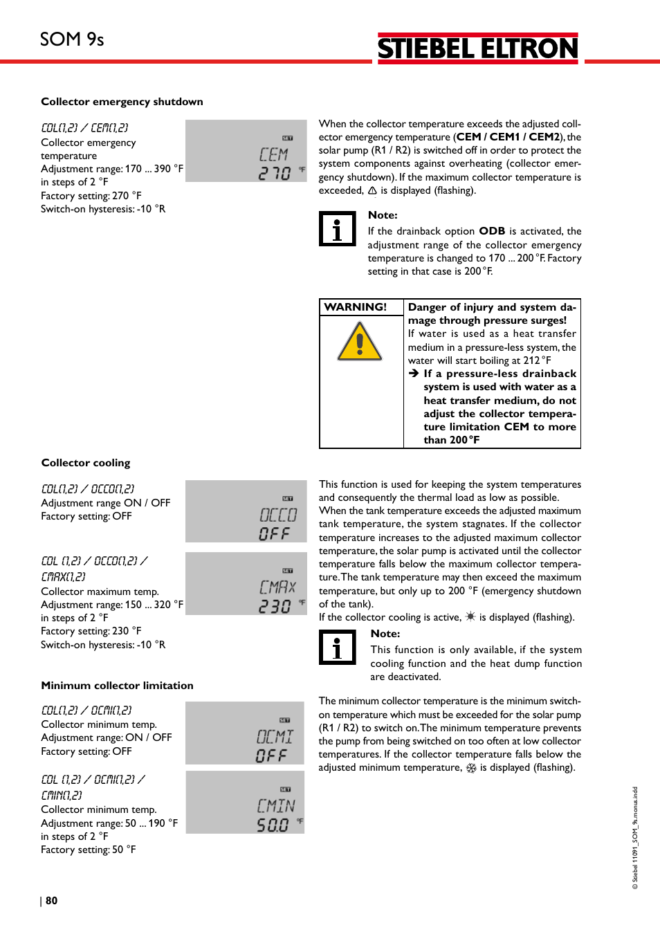 Som 9s | STIEBEL ELTRON SOM 9s User Manual | Page 80 / 104
