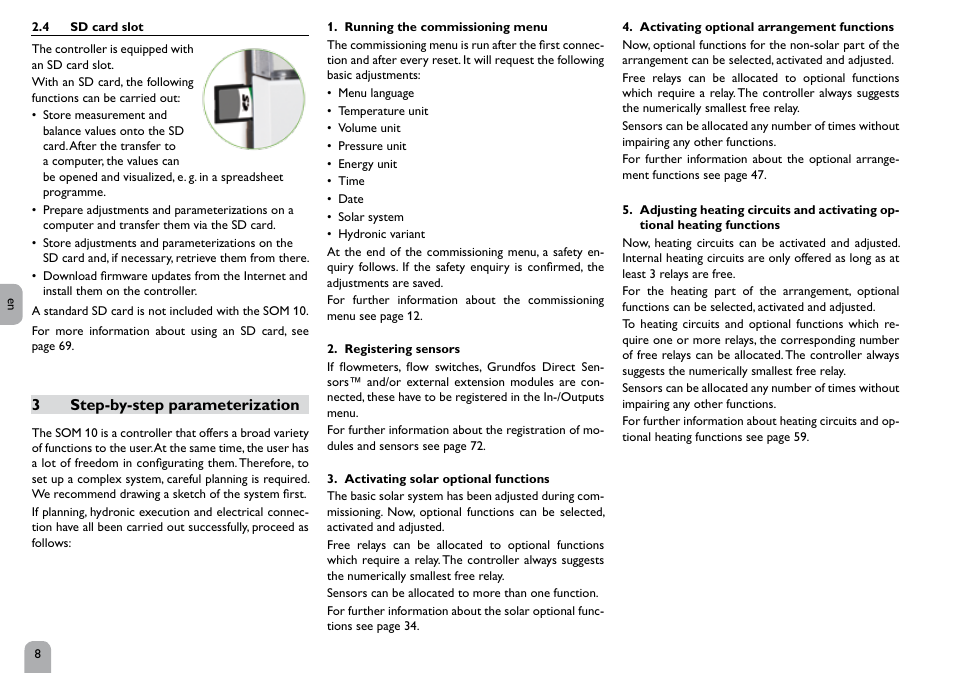 3step-by-step parameterization | STIEBEL ELTRON SOM 10 User Manual | Page 8 / 84