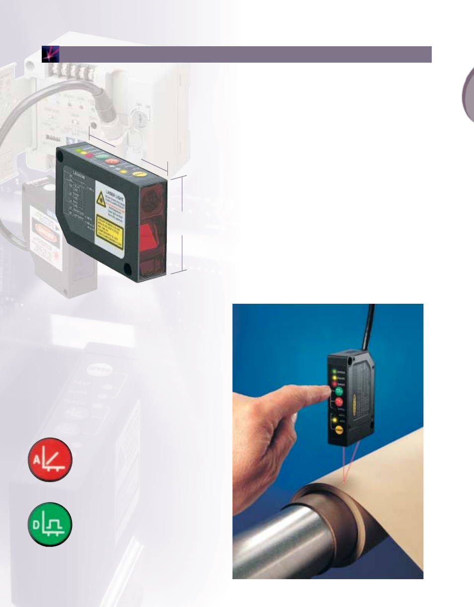 L-gage, A new paradigm for precision laser measurement | Banner Laser Gauging Sensors L-GAGE User Manual | Page 2 / 8