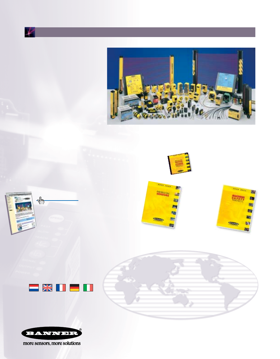 Worldwide representation | Banner Laser Gauging Sensors L-GAGE User Manual | Page 8 / 8
