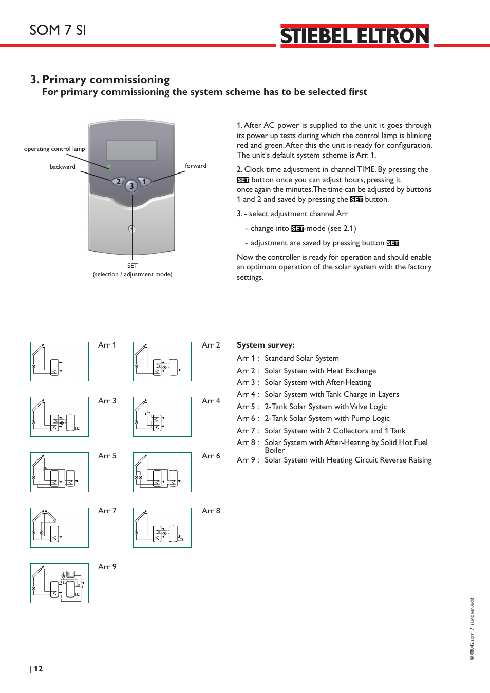 Som 7 si, Primary commissioning | STIEBEL ELTRON SOM 7 SI User Manual | Page 12 / 28