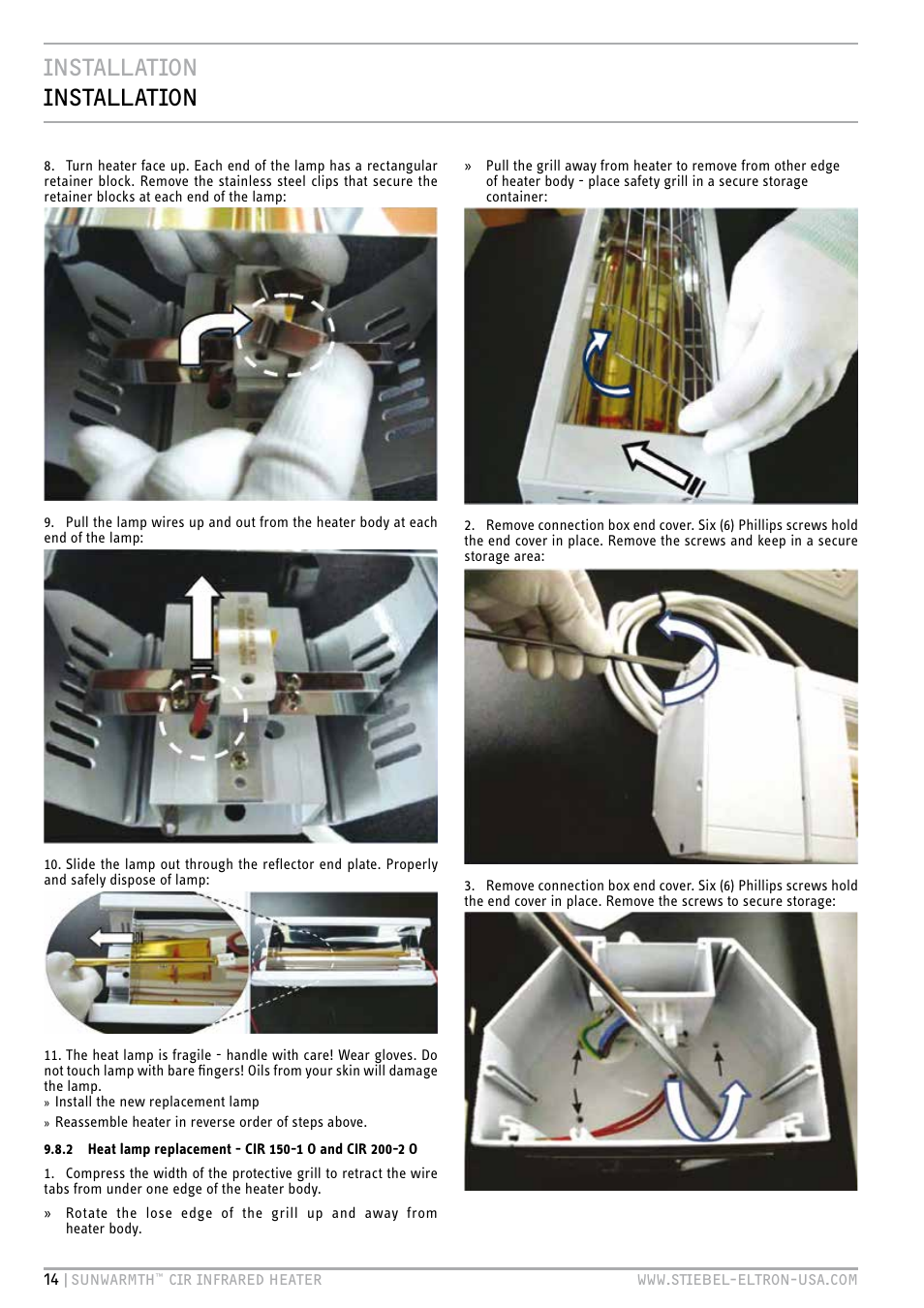 Installation installation | STIEBEL ELTRON SunWarmth CIR 400-2 O User Manual | Page 14 / 72