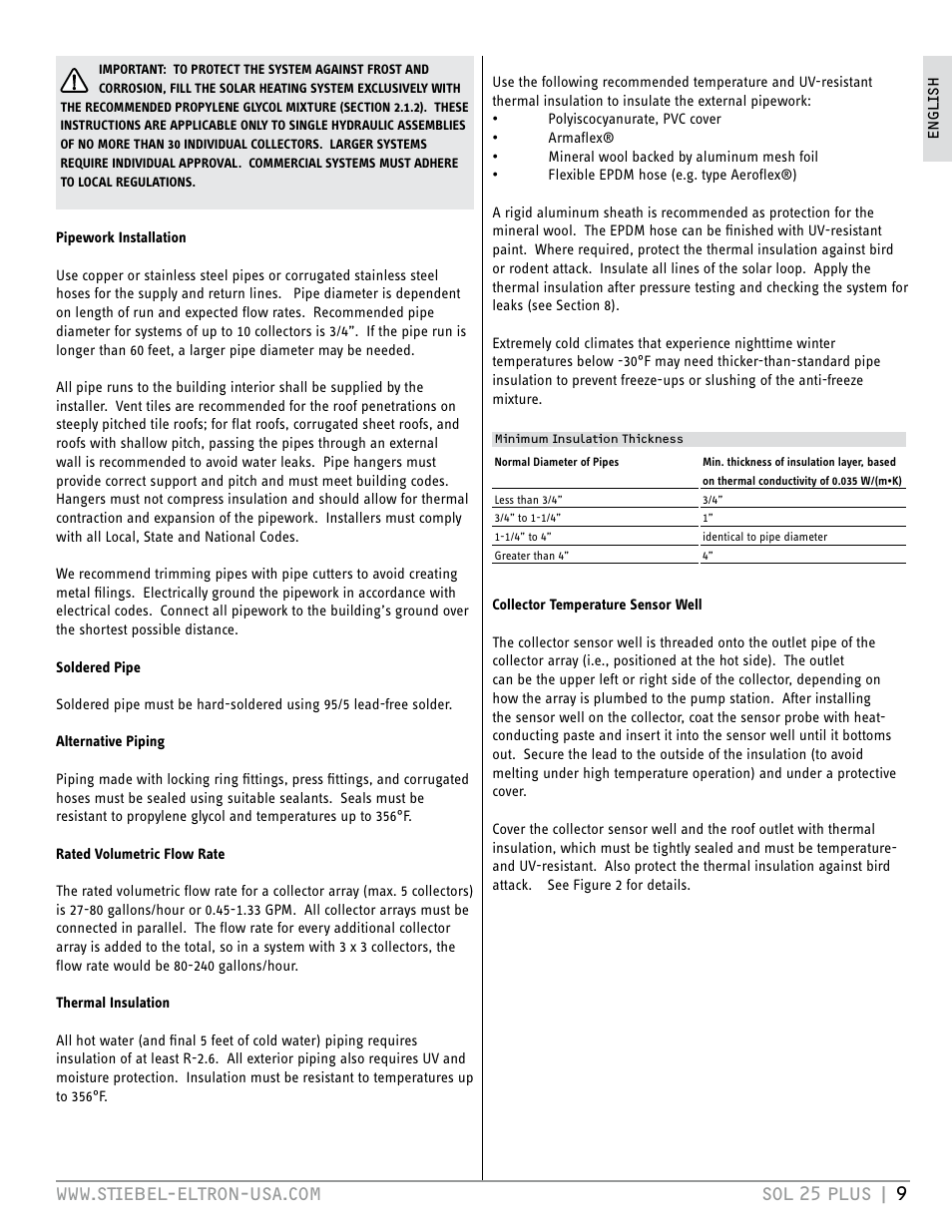 STIEBEL ELTRON SOL 25 PLUS User Manual | Page 9 / 77