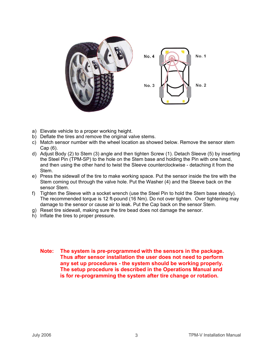 Tire-SafeGuard Tire Pressure Monitoring System TPM-V User Manual | Page 4 / 4