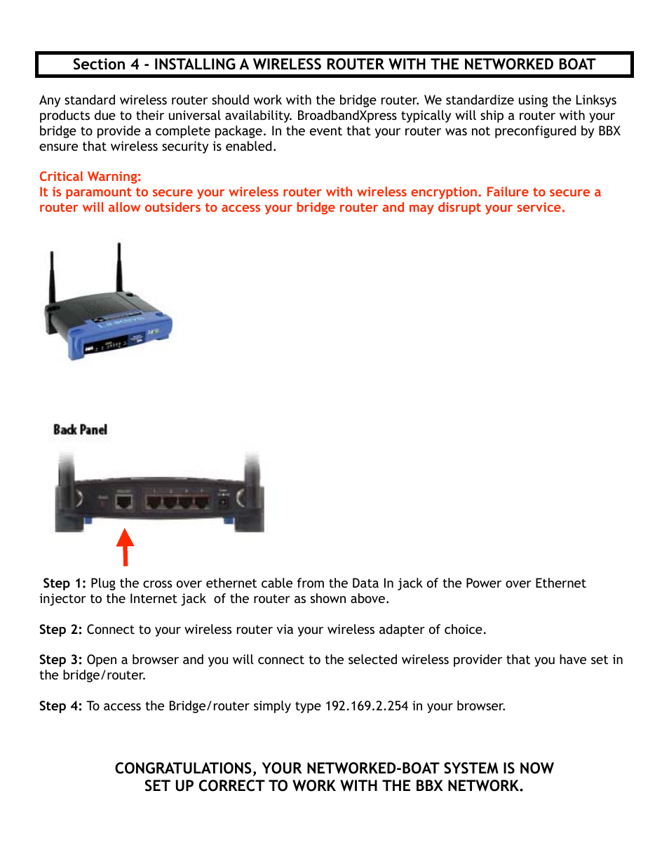 Broadband Products Xtreme Networked Boat User Manual | Page 16 / 16