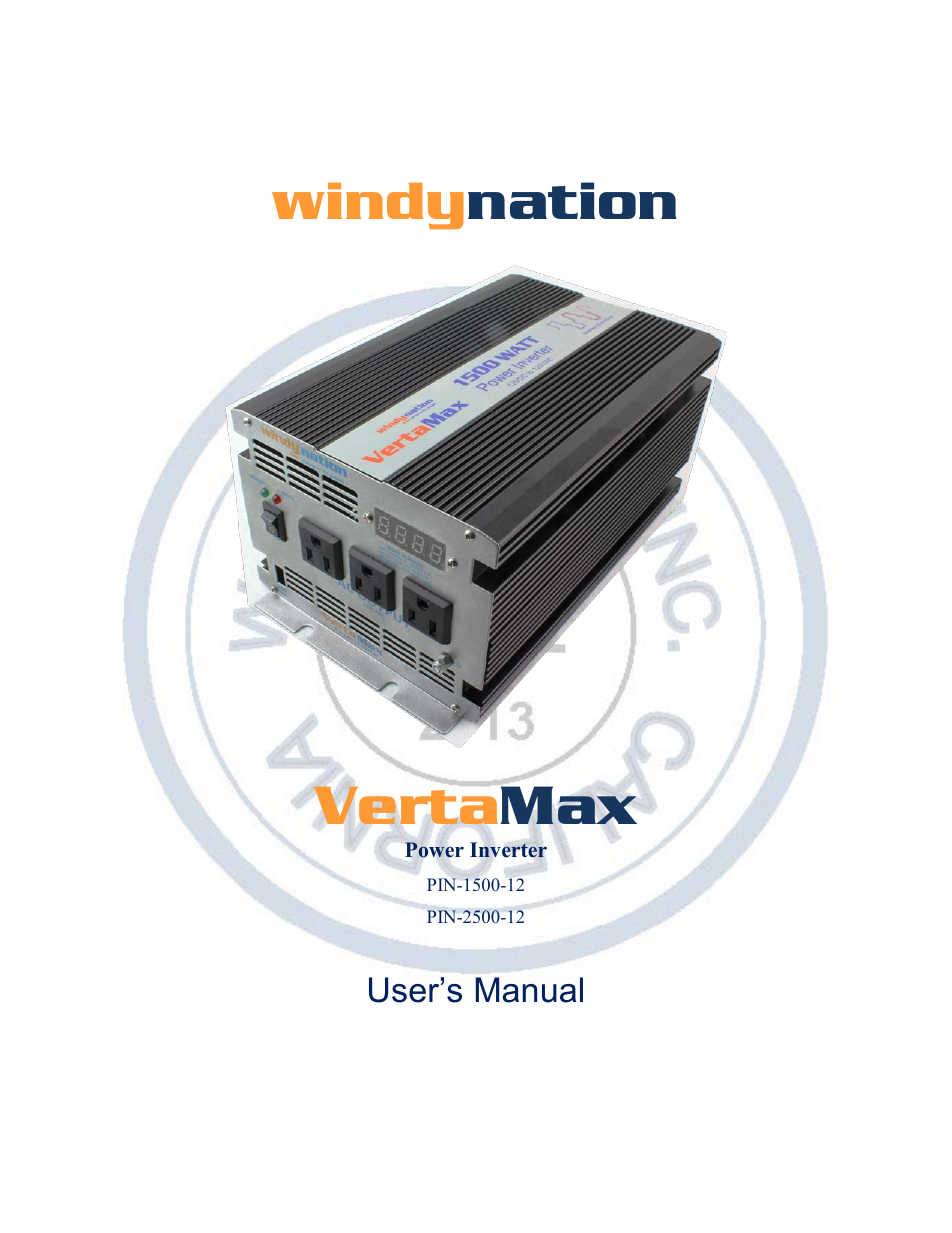 Windy Nation VertaMax Power Inverter User Manual | 16 pages