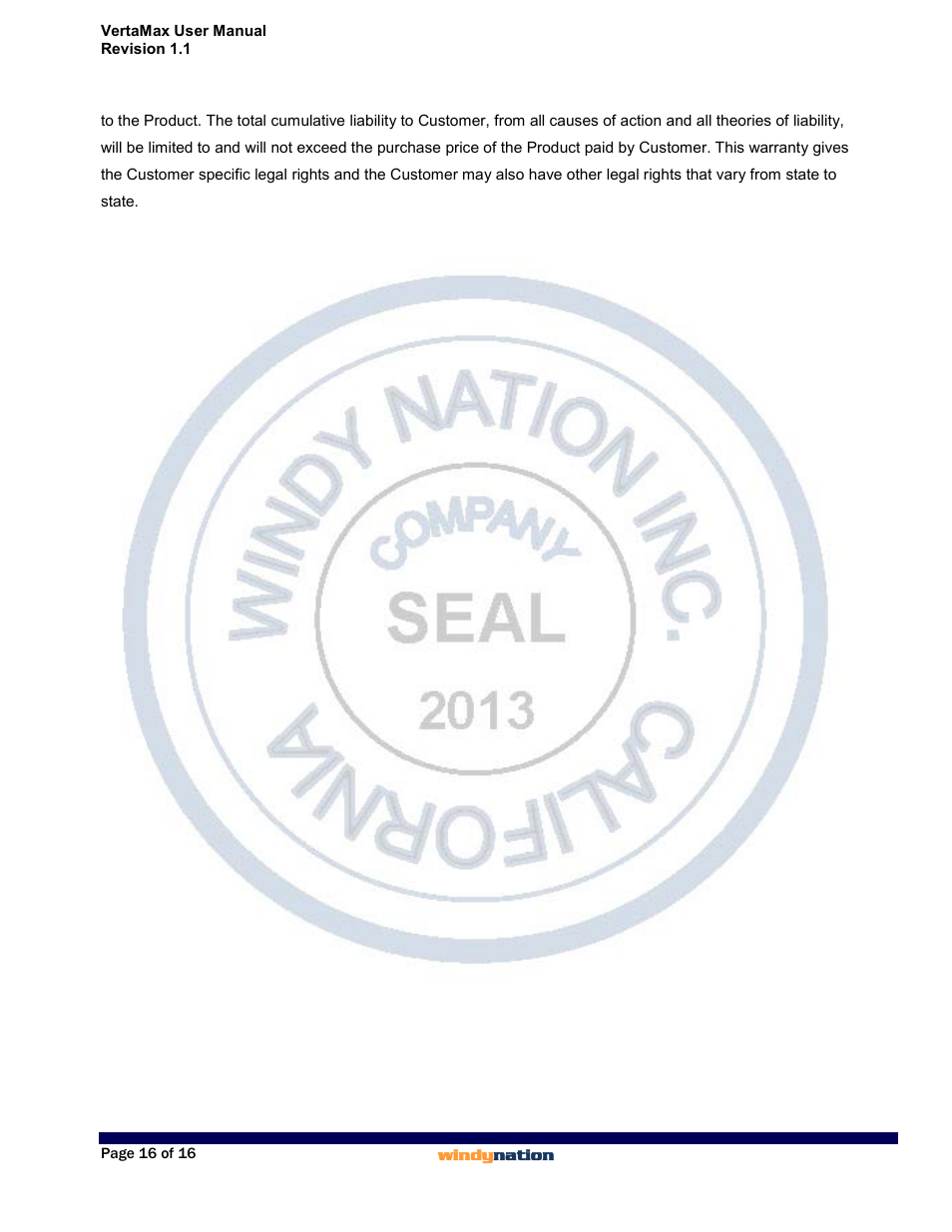 Windy Nation VertaMax Power Inverter User Manual | Page 16 / 16