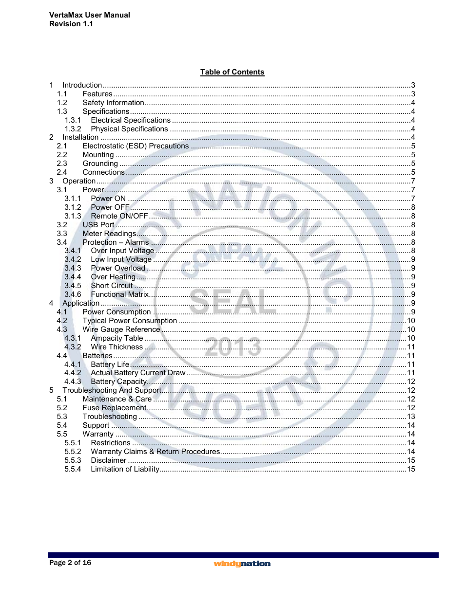 Windy Nation VertaMax Power Inverter User Manual | Page 2 / 16
