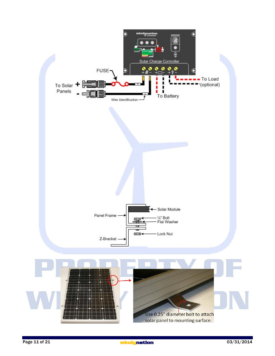 6 mounting, Mounting | Windy Nation Complete Off-Grid Solar Kit User Manual | Page 11 / 21