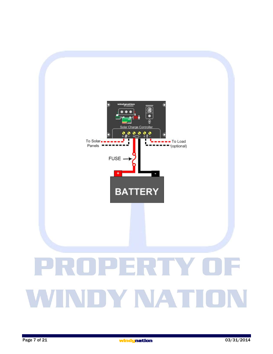 3 connect load to controller (optional), Connect load to controller (optional) | Windy Nation Complete Off-Grid Solar Kit User Manual | Page 7 / 21