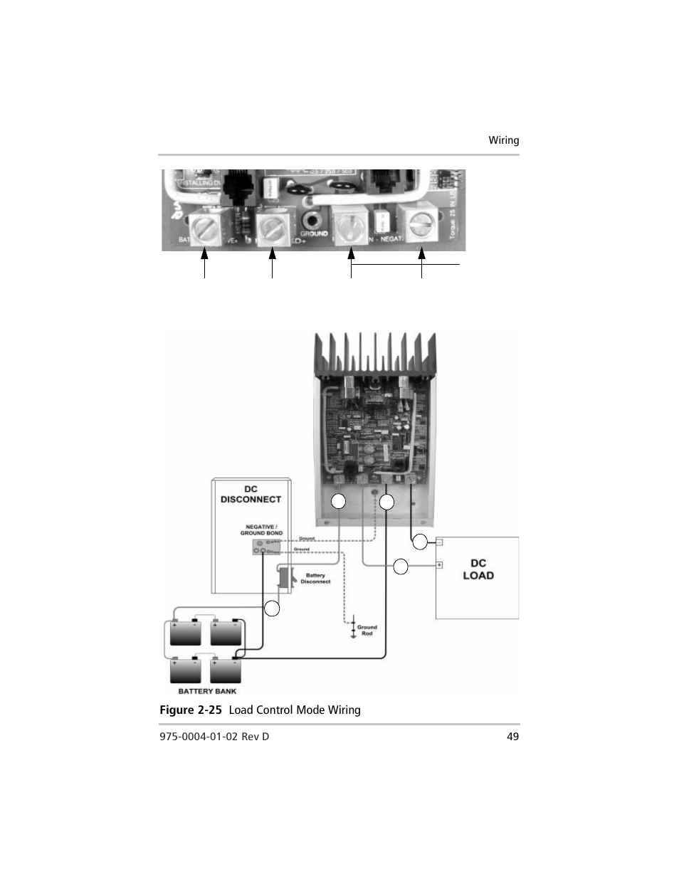 Figure 2-25, Load control mode wiring | Windy Nation Xantrex C Series Multifunction DC Controller User Manual | Page 69 / 114