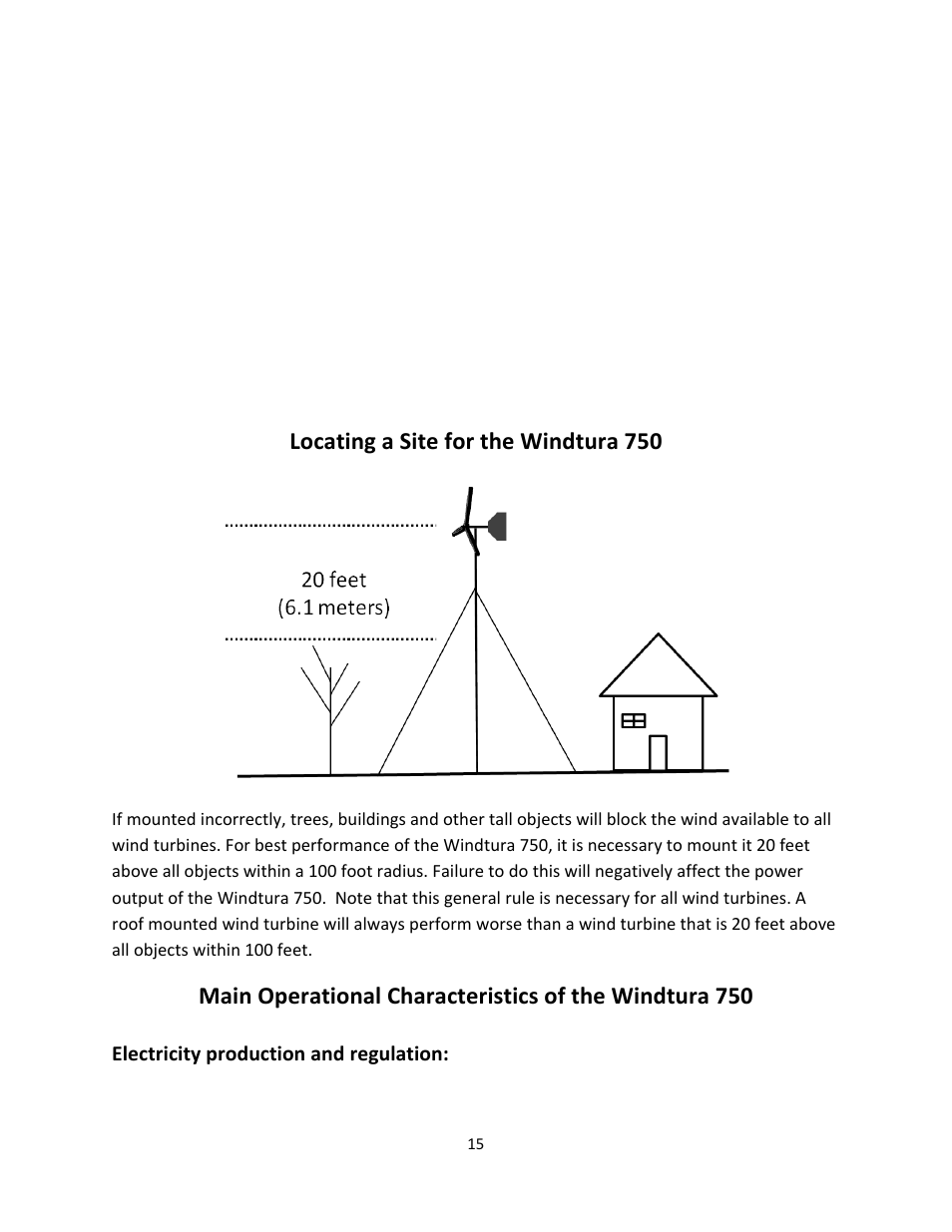 Locating a site for the windtura 750 | Windy Nation Windtura 750 (No Slip Ring version) User Manual | Page 15 / 18