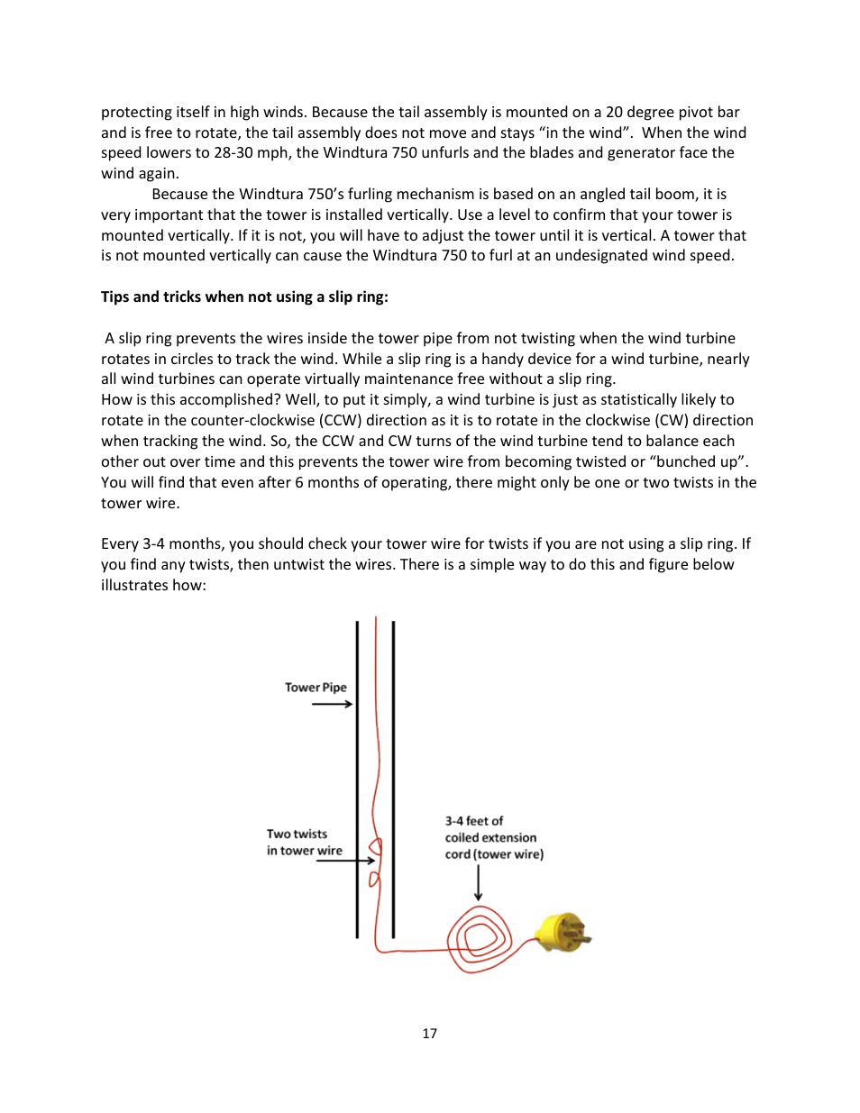 Windy Nation Windtura 750 (No Slip Ring version) User Manual | Page 17 / 18