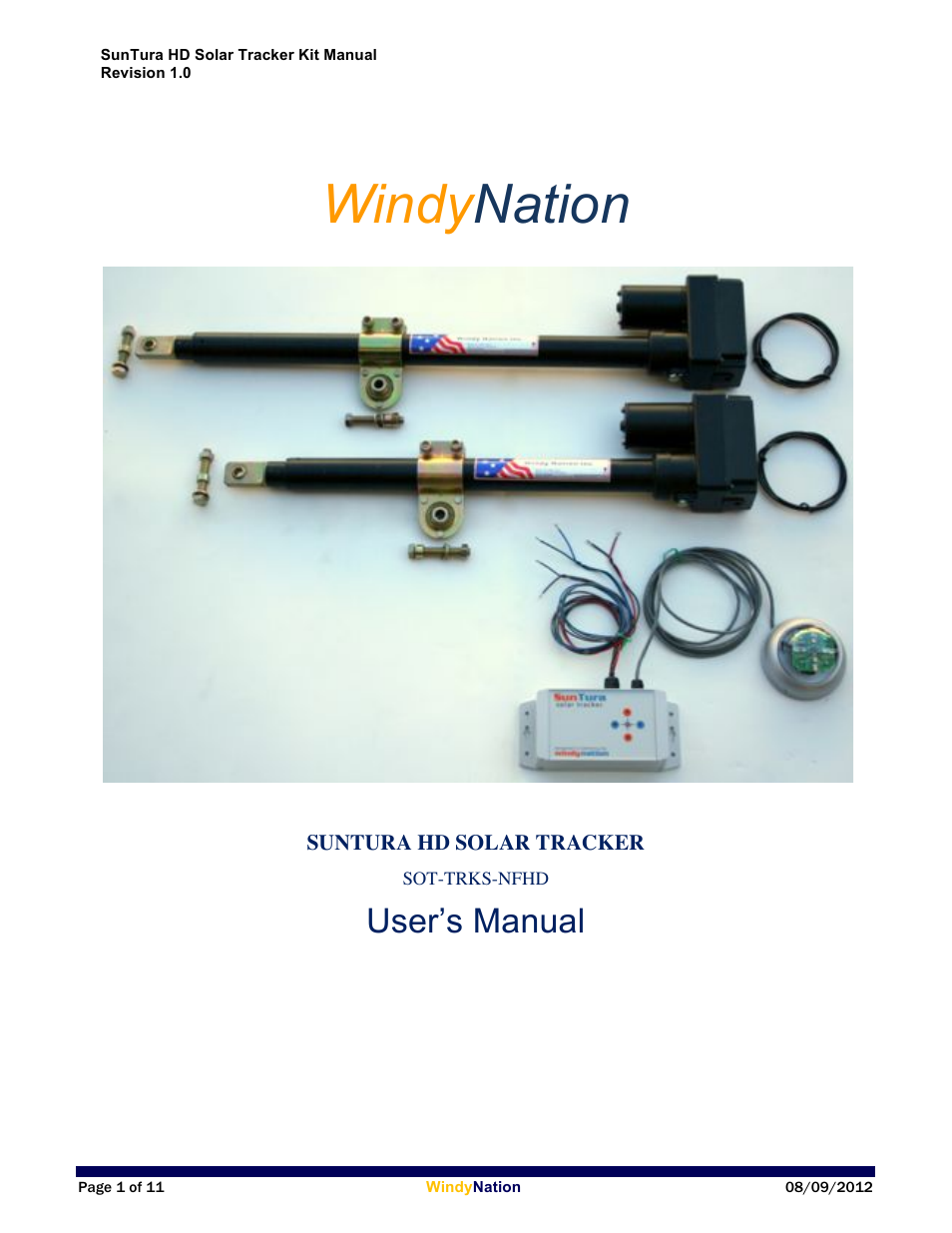 Windy Nation Suntura Series Solar Tracker HD User Manual | 11 pages