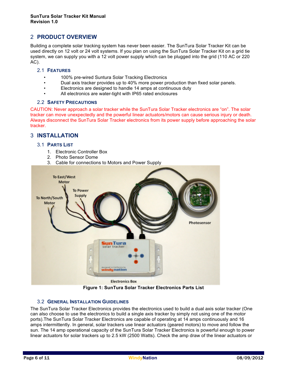 Windy Nation Suntura Series Solar Tracker Electronics User Manual | Page 6 / 11