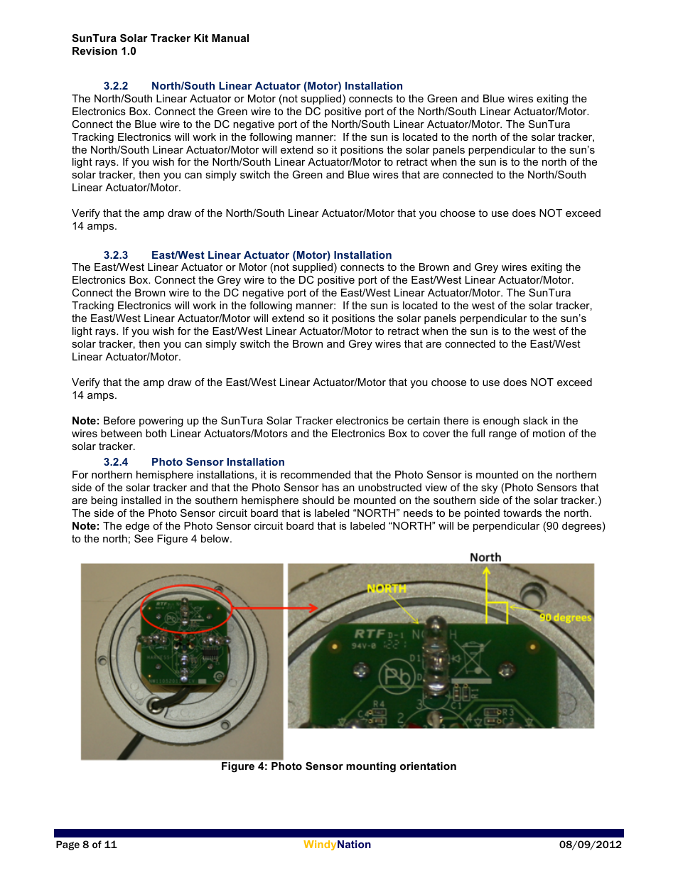 Windy Nation Suntura Series Solar Tracker Electronics User Manual | Page 8 / 11