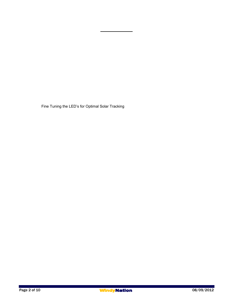 Windy Nation Suntura Series Solar Tracker Small Actuators User Manual | Page 2 / 10