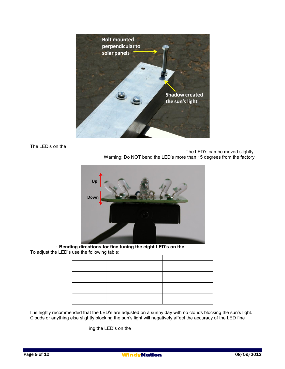 Windy Nation Suntura Series Solar Tracker Small Actuators User Manual | Page 9 / 10