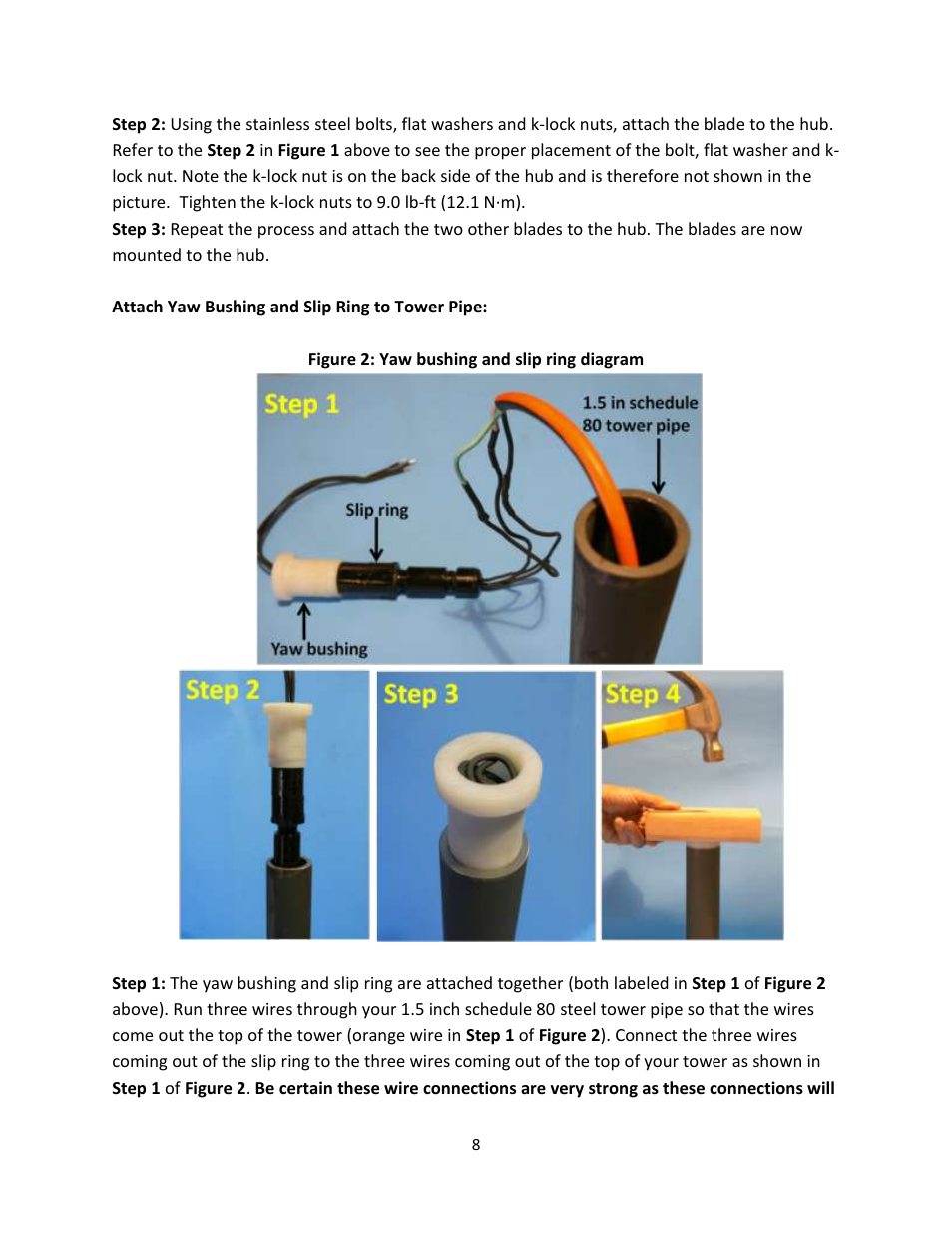Windy Nation Windtura 750 Wind Turbine Generator User Manual | Page 8 / 16