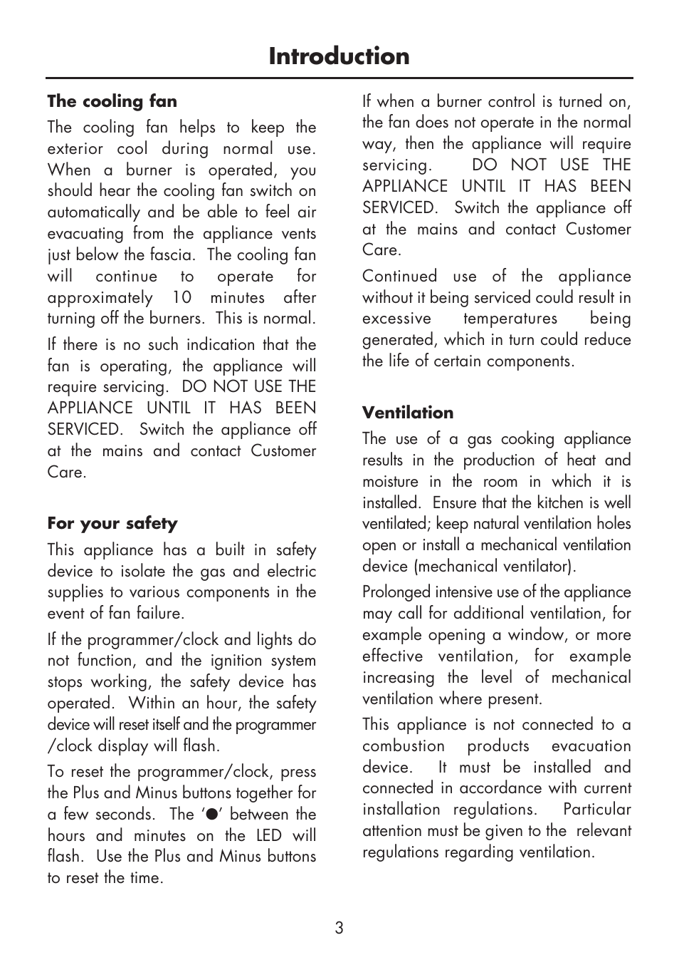 Introduction | Glen Dimplex Home Appliances Ltd BI 70 G User Manual | Page 5 / 40