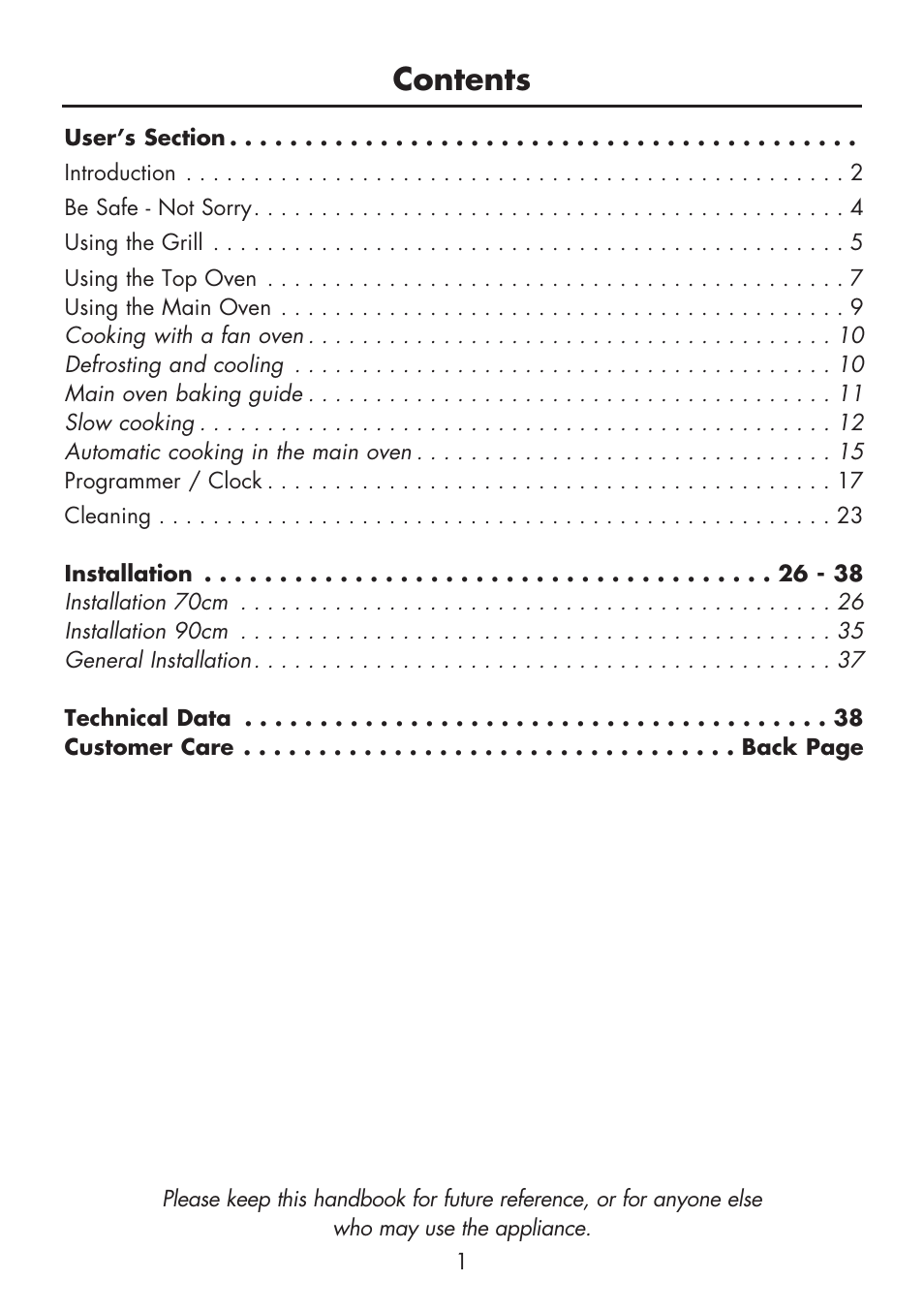 Glen Dimplex Home Appliances Ltd BI 70 / 90 FP User Manual | Page 3 / 44