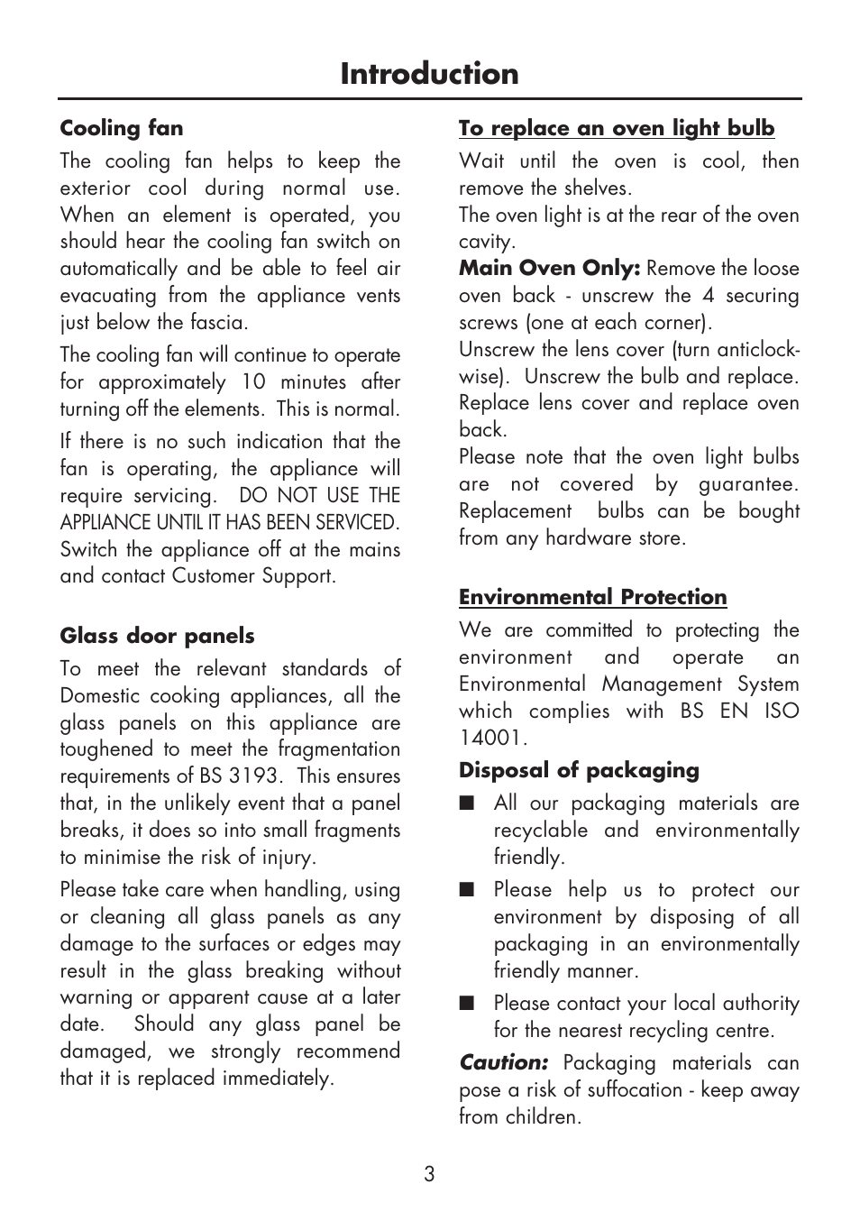 Introduction | Glen Dimplex Home Appliances Ltd BI 70 / 90 FP User Manual | Page 5 / 44