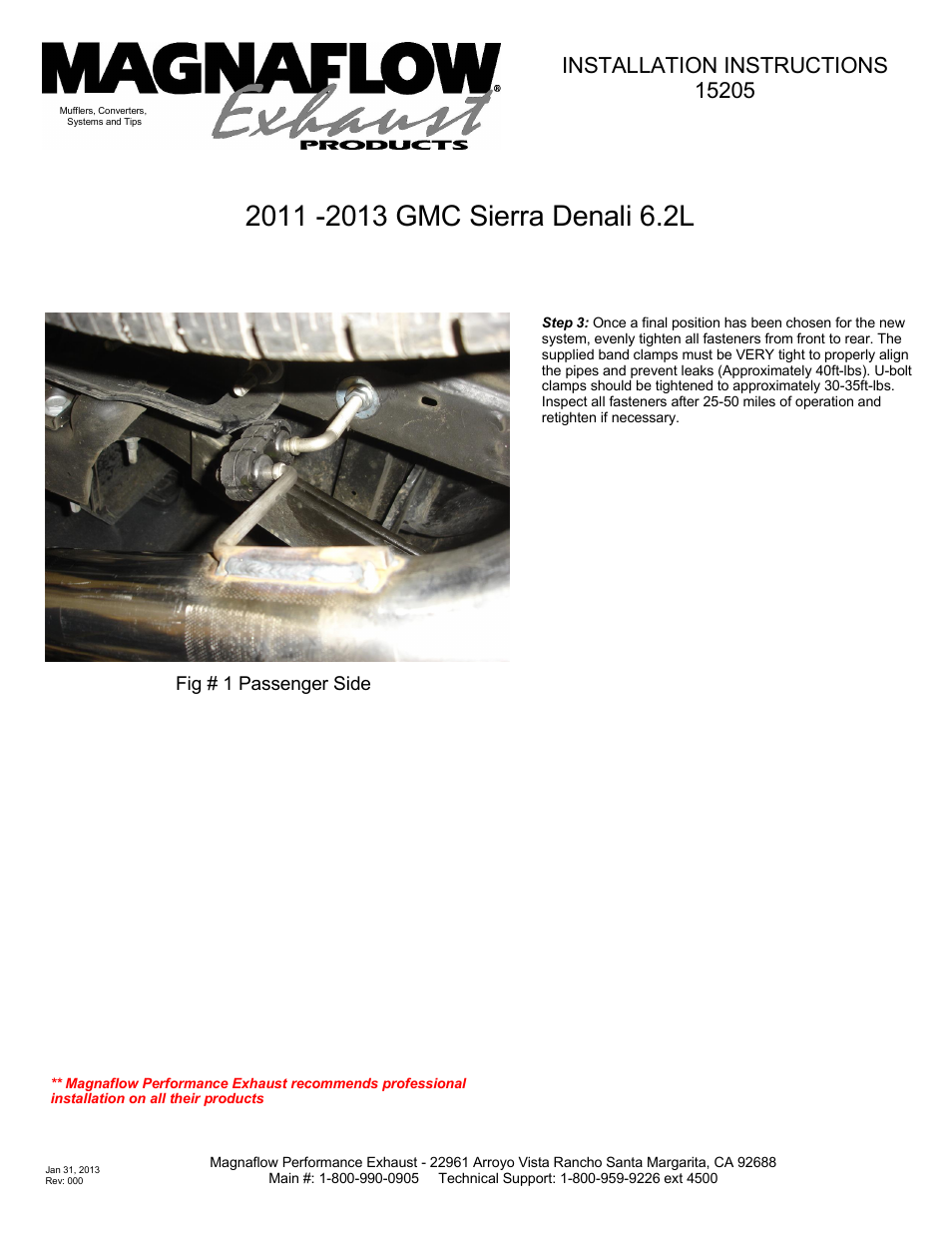 MagnaFlow GMC TRUCK SIERRA 1500 Stainless Cat-Back System PERFORMANCE EXHAUST User Manual | Page 2 / 2