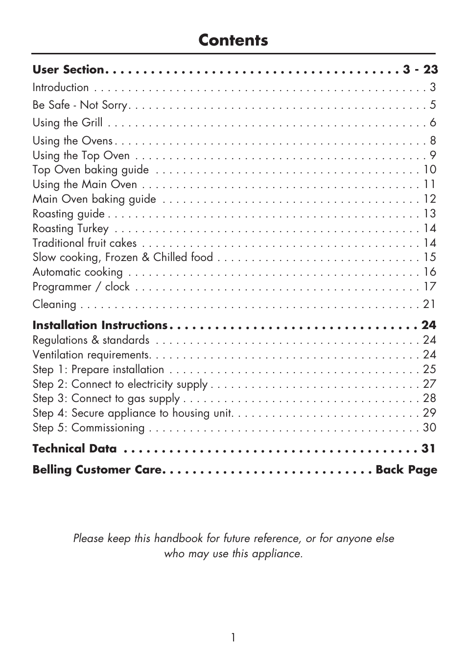 Glen Dimplex Home Appliances Ltd BI 90 G User Manual | Page 3 / 36
