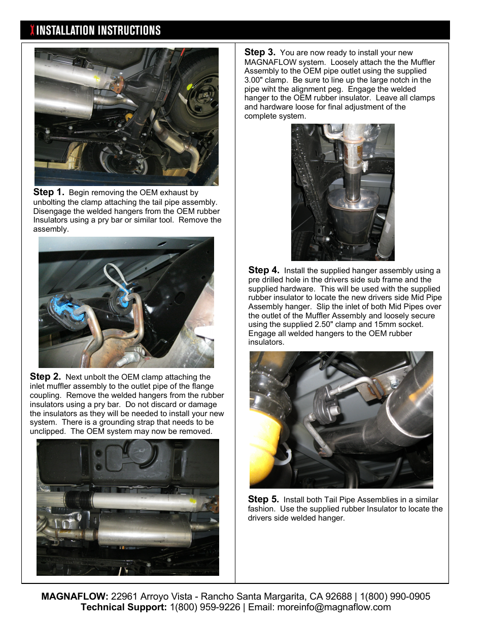 MagnaFlow RAM TRUCK 1500 Stainless Cat-Back System PERFORMANCE EXHAUST User Manual | Page 2 / 3