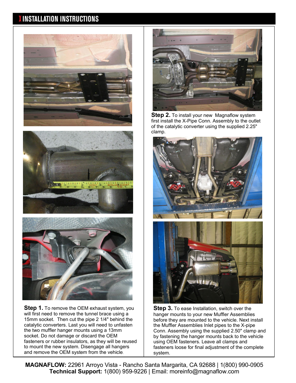 MagnaFlow CHEVROLET SS Stainless Cat-Back System PERFORMANCE EXHAUST User Manual | Page 2 / 3