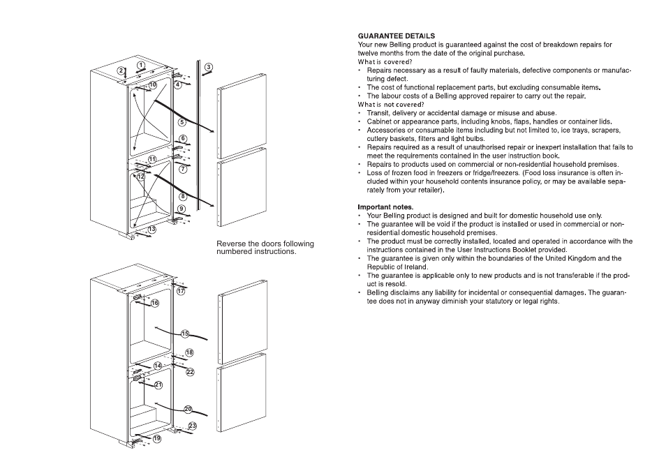 Glen Dimplex Home Appliances Ltd Combi Fridge Freezer IFF7030 User Manual | Page 12 / 14