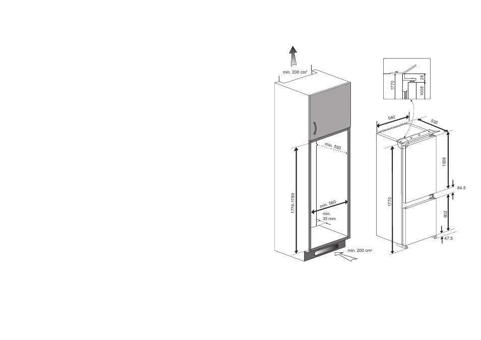 Glen Dimplex Home Appliances Ltd Combi Fridge Freezer IFF7030 User Manual | Page 9 / 14