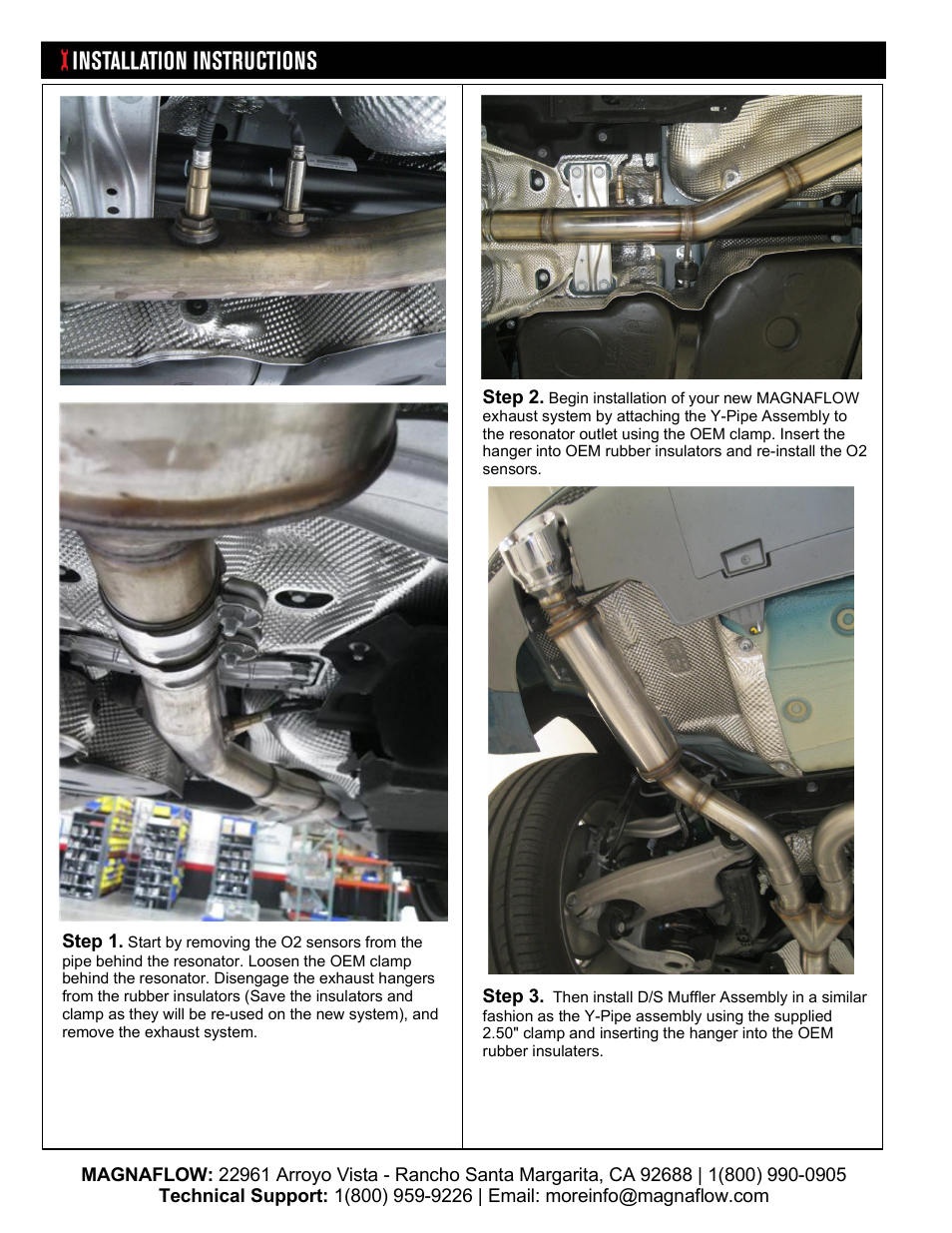 MagnaFlow AUDI TRUCK Q5 Stainless Cat-Back System PERFORMANCE EXHAUST User Manual | Page 2 / 3